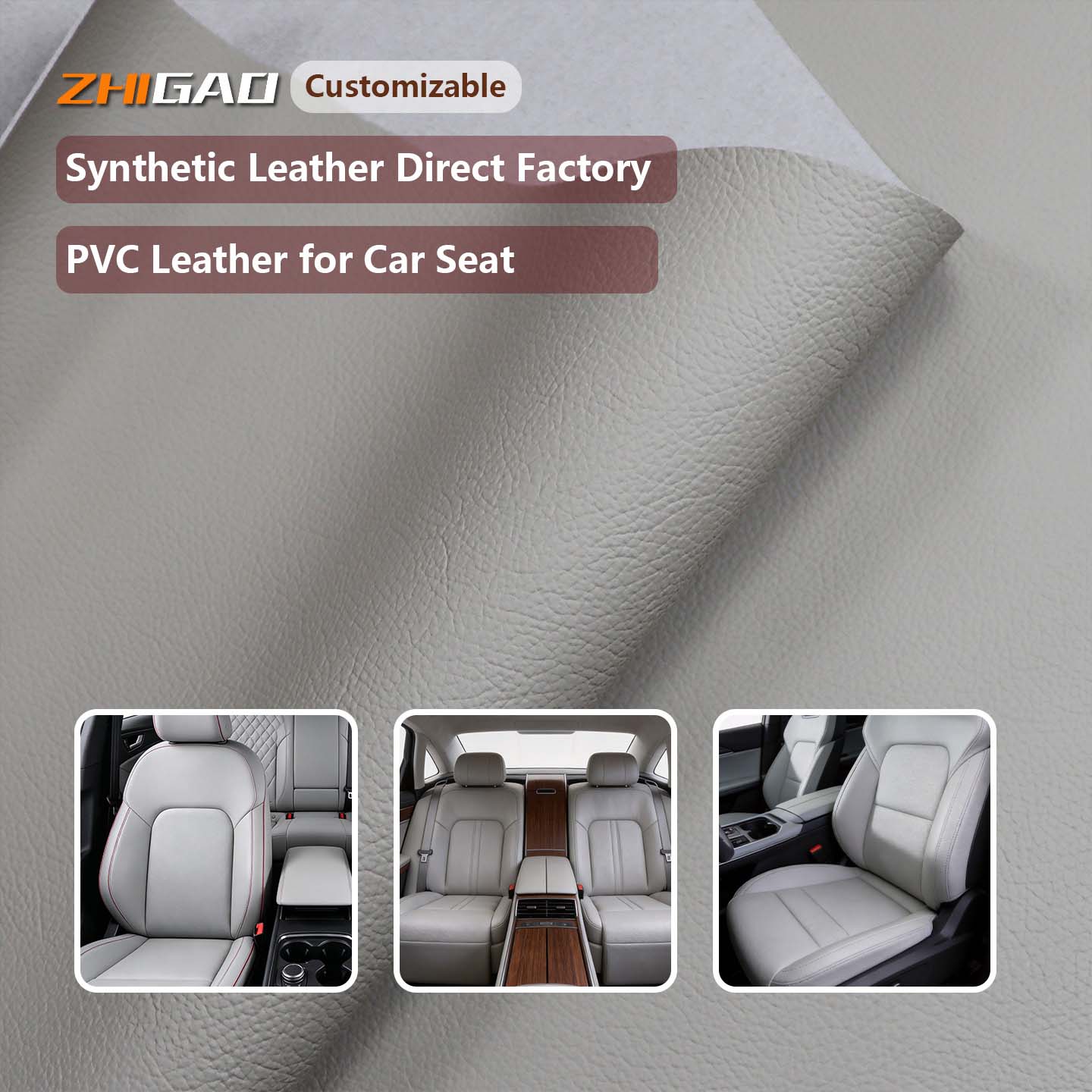 Couro PVC para assentos de carro