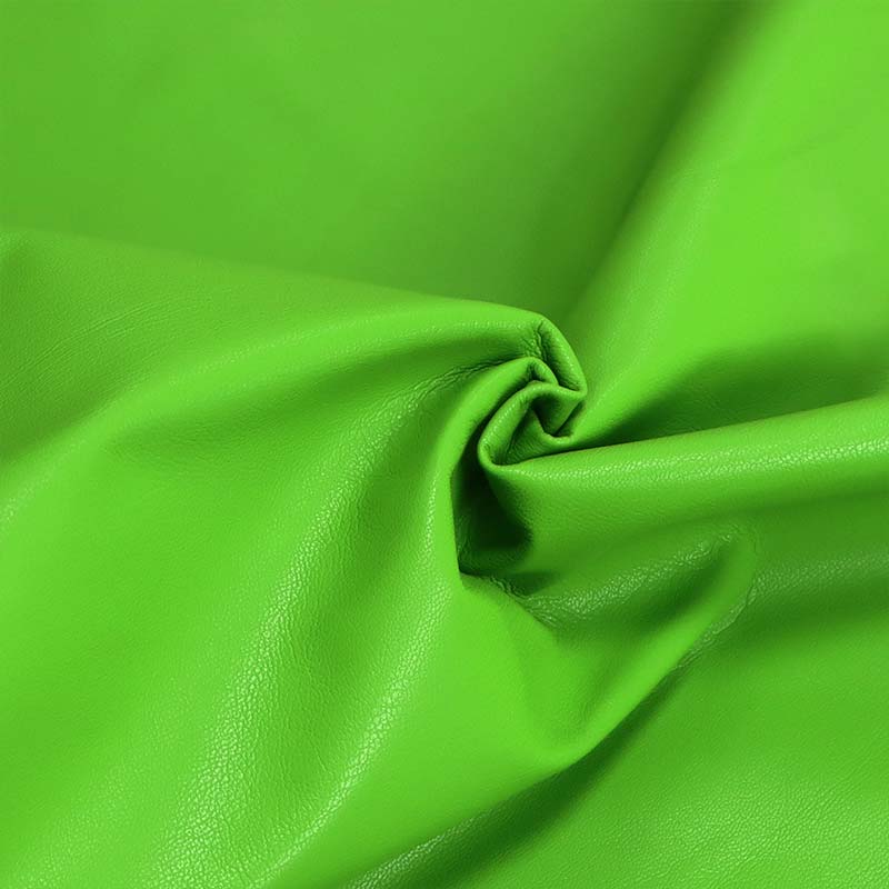 Couro sintético PU elástico com suporte de lã supermacio para roupas Couro sintético PU elástico com suporte de lã supermacio para roupas