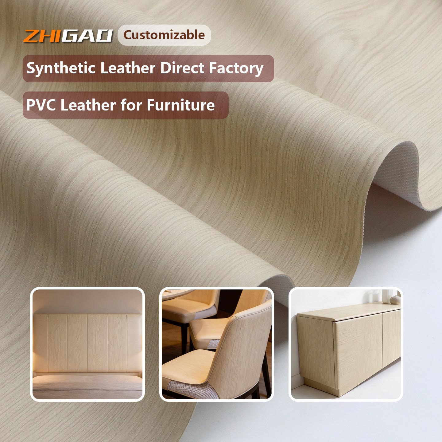 Fábrica de couro Zhigao: soluções inovadoras de couro PVC para móveis modernos e estofados Fábrica de couro Zhigao: soluções inovadoras de couro PVC para móveis modernos e estofados