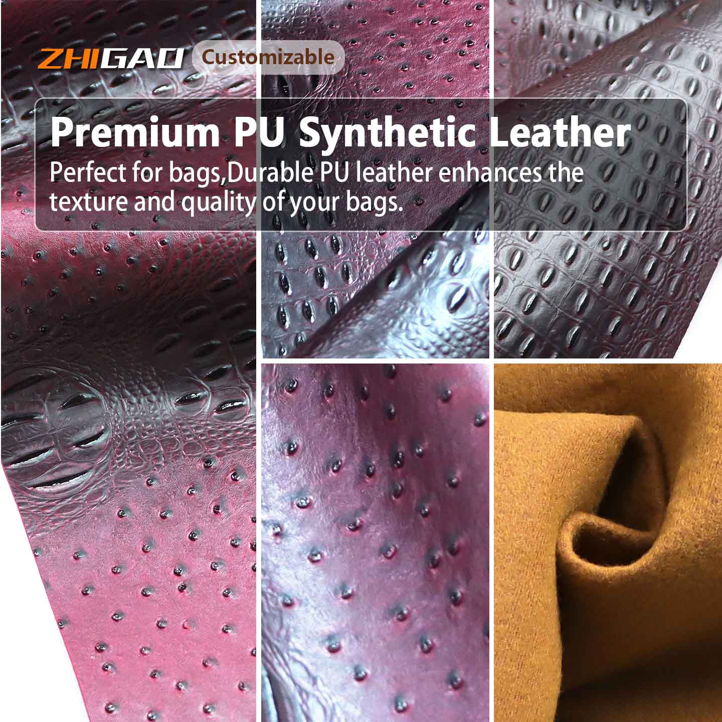 Zhigao Leather Factory lança novo couro PU premium com padrão de avestruz para fabricação de bolsas Zhigao Leather Factory lança novo couro PU premium com padrão de avestruz para fabricação de bolsas