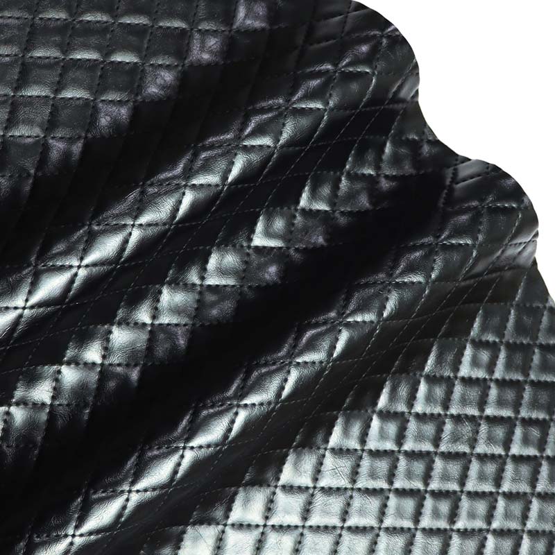Couro de imitação de PVC para estofamento doméstico com padrão de diamante Couro de imitação de PVC para estofamento doméstico com padrão de diamante