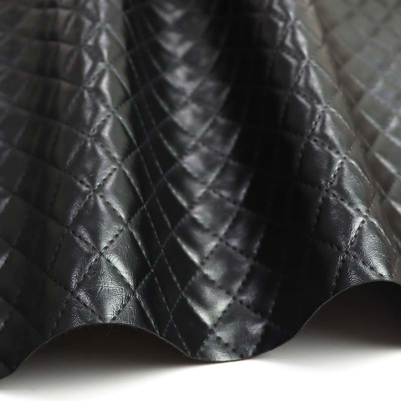 Couro de imitação de PVC para estofamento doméstico com padrão de diamante