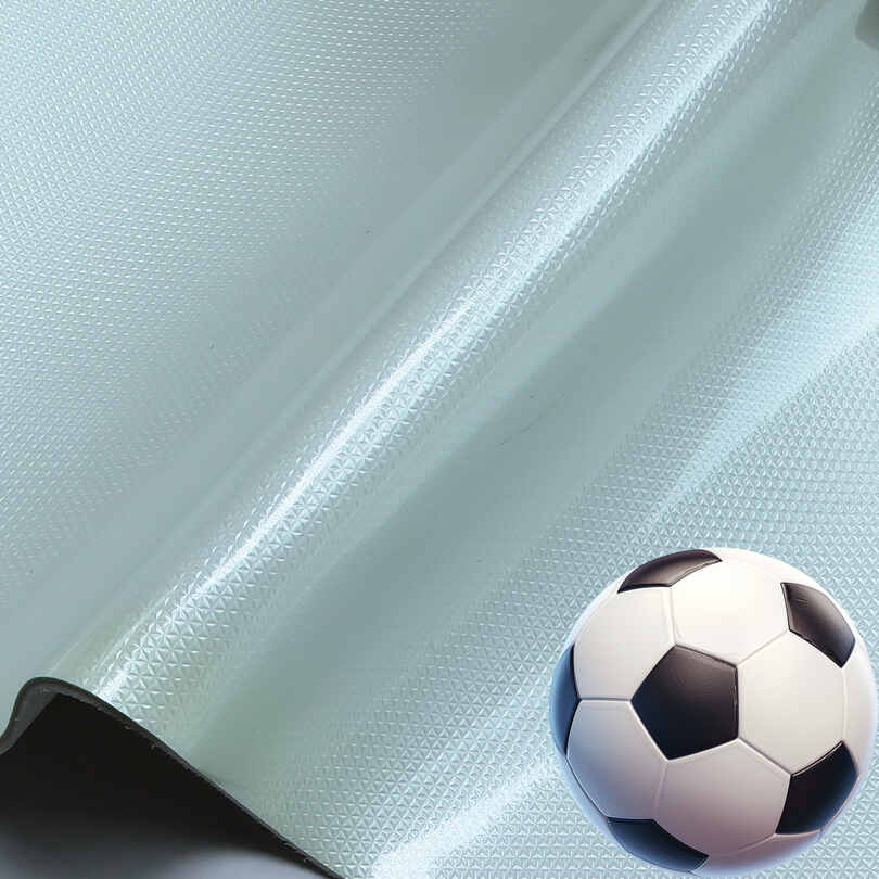 Material de couro PU brilhante com espelho de cristal para bolas de futebol