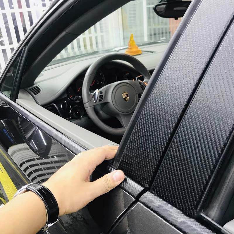 Tecido interior de carro artificial de couro sintético de PVC de fibra de carbono