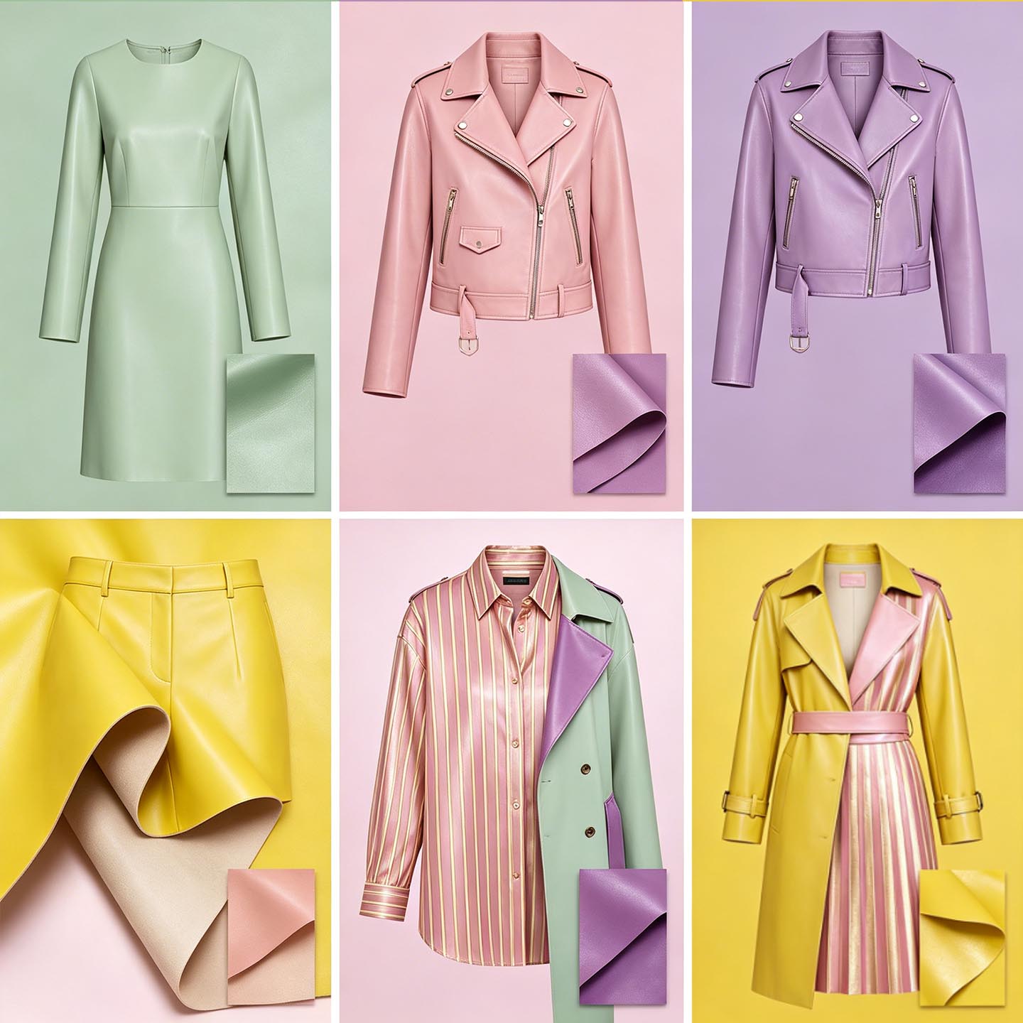 Couro PU ultramacio com aparência de pele de cordeiro para roupas modernas ou vestido e saia justa Couro PU ultramacio com aparência de pele de cordeiro para roupas modernas ou vestido e saia justa
